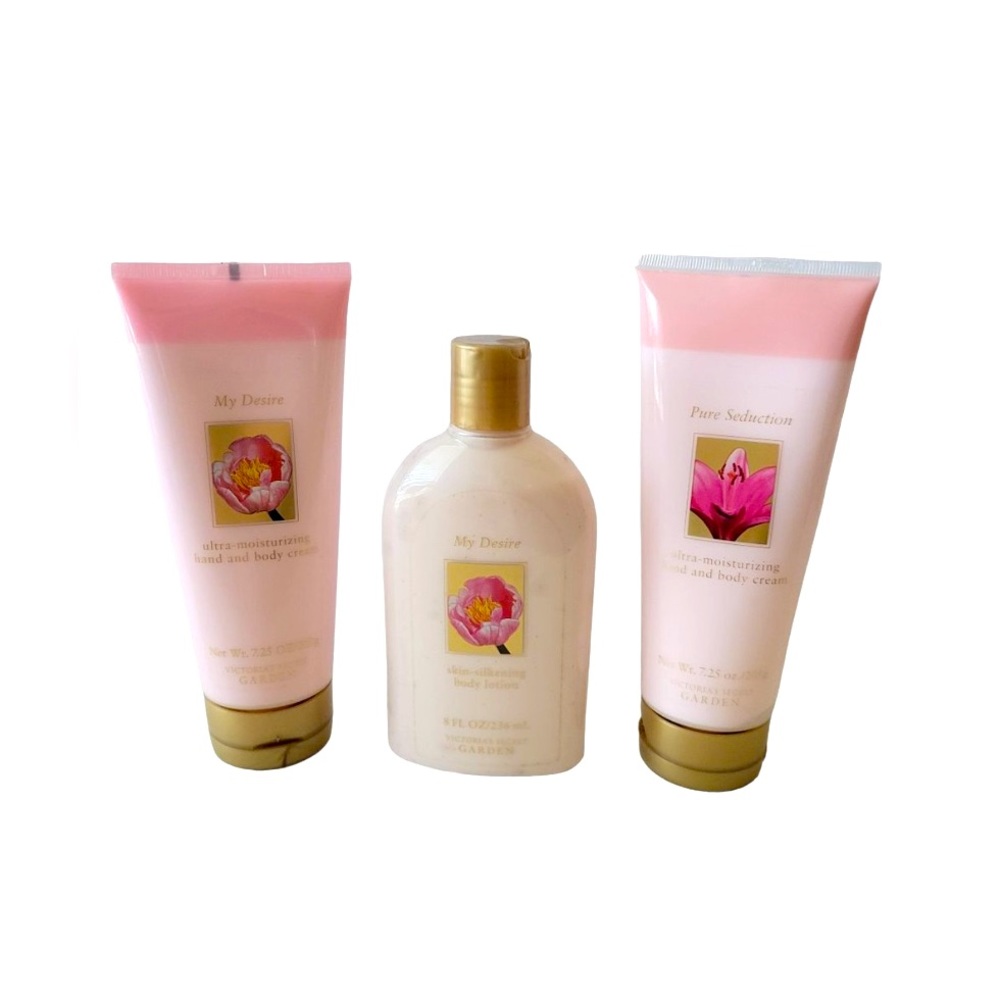 Victoria's Secret Garden My Desire Body Lotion 8 oz & Pure Seduction 7.25 oz Lot